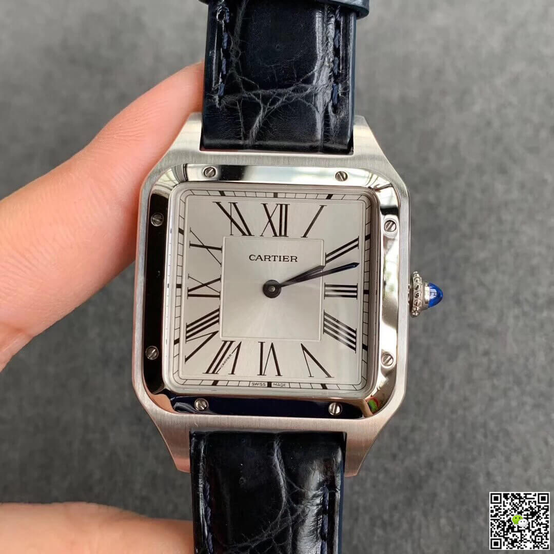 Cartier Santos WSSA0022 Blue Cowhide Strap