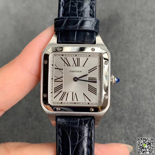 Cartier Santos WSSA0023 Ladies Silver Dial