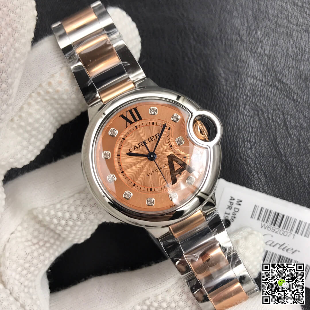 Ballon Bleu De Cartier Ladies 33MM V6 Factory Gold strap