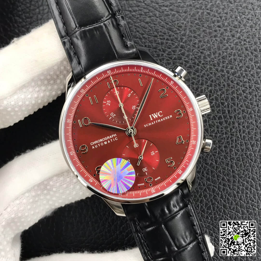IWC Portugieser Chronograph IW371616 YL Factory Burgundy Red Dial