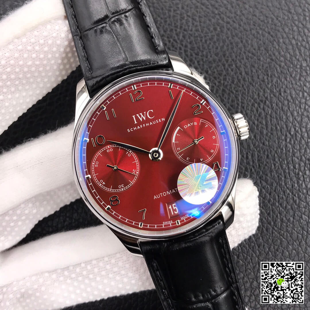 IWC Portugieser IW500714 YL Factory Burgundy Red Dial