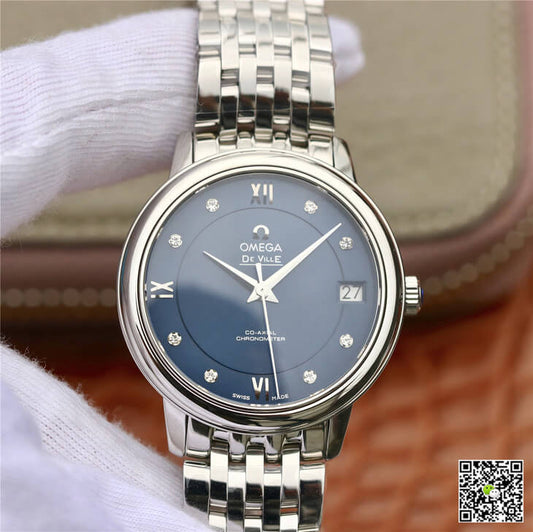 Omega De Ville 424.10.33.20.53.001 MKS Factory Diamond Blue Dial