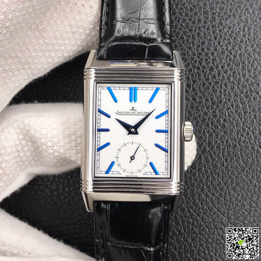 Jaeger LeCoultre Reverso Tribute Double-sided Double Time Zone Flip MG Factory White Dial