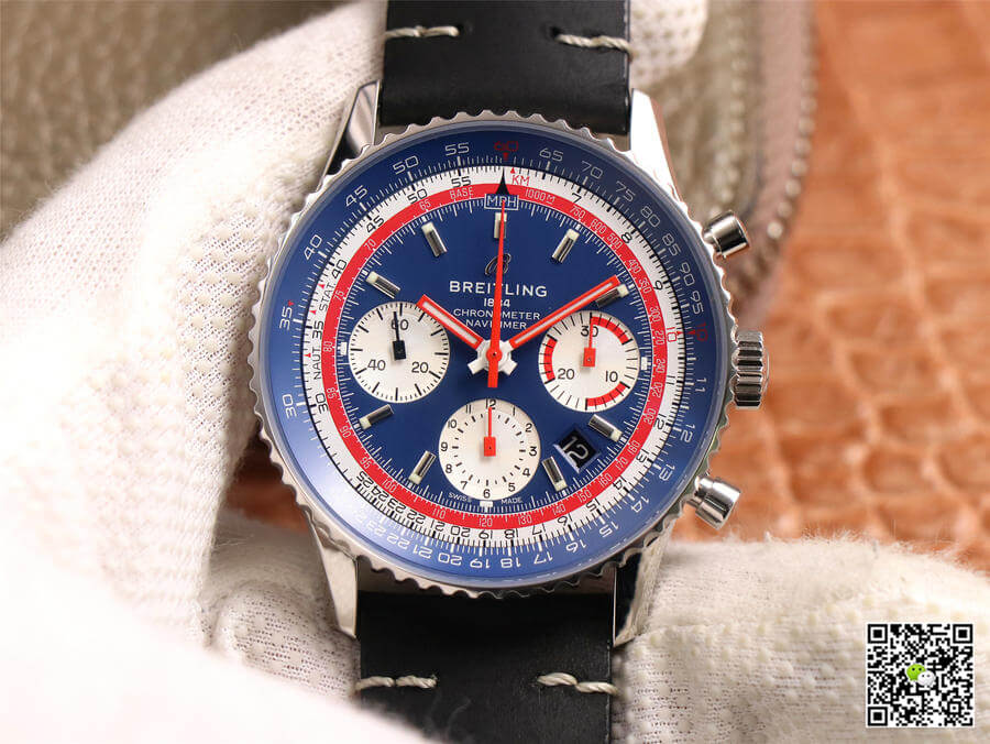 Breitling Navitimer 1 B01 Chronograph 43 Pan Am Edition AB01212B1C1A1 V9 Factory Blue Dial