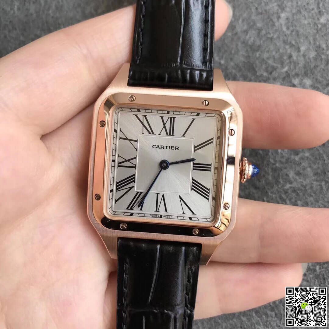 Cartier Santos WGSA0021 Rose Gold Silver Dial