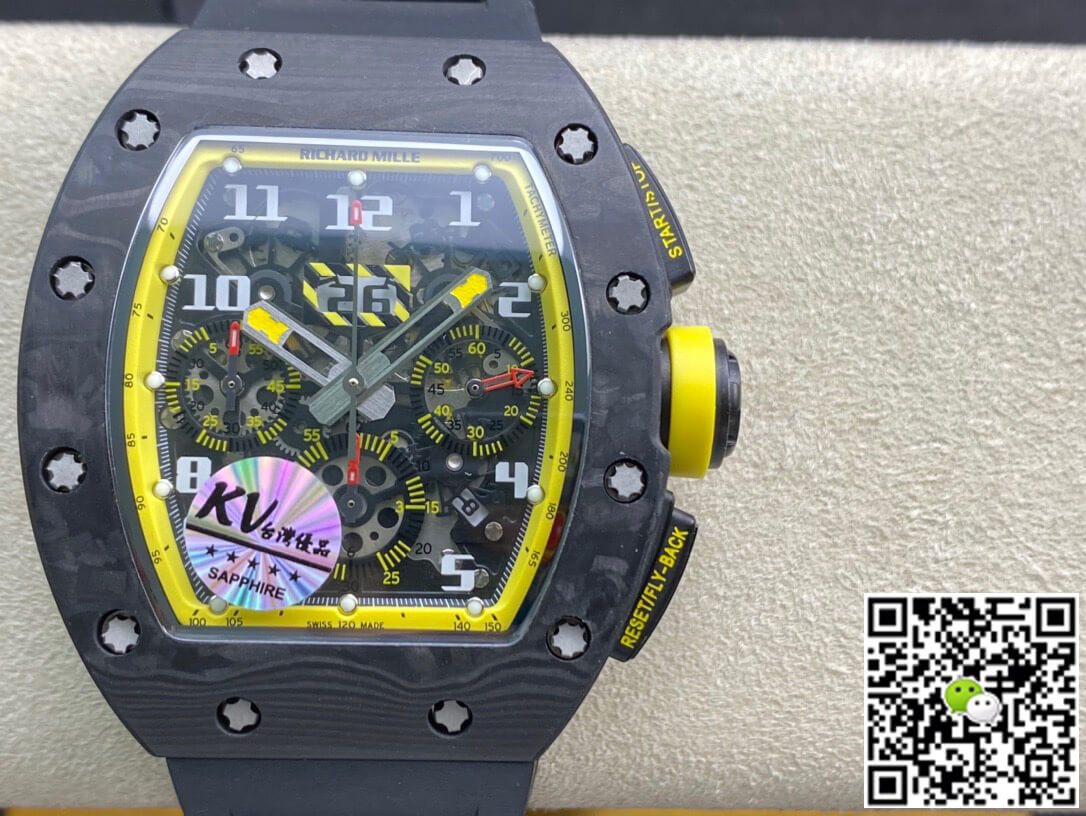 Richard Mille RM-011 KV Factory Forged Carbon Black Strap