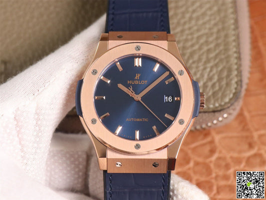 Hublot Classic Fusion 511.OX.7180.LR WWF Factory Rose Gold Blue Dial