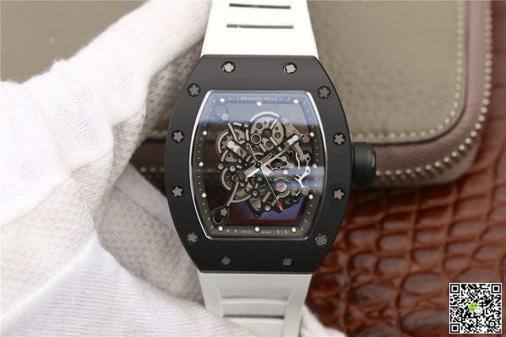 Richard Mille RM055 KV Factory Ceramics White Strap