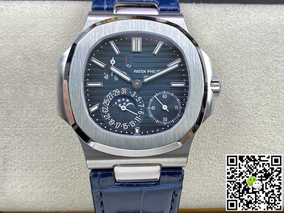 Patek Philippe Nautilus 5712 GR Factory Blue Leather Strap