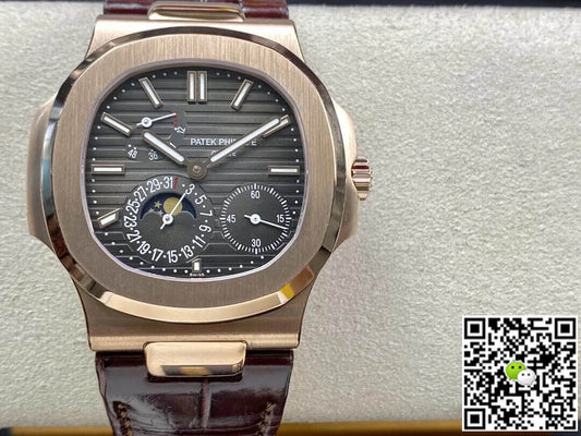 Patek Philippe Nautilus 5712 ZF Factory Brown Leather Strap