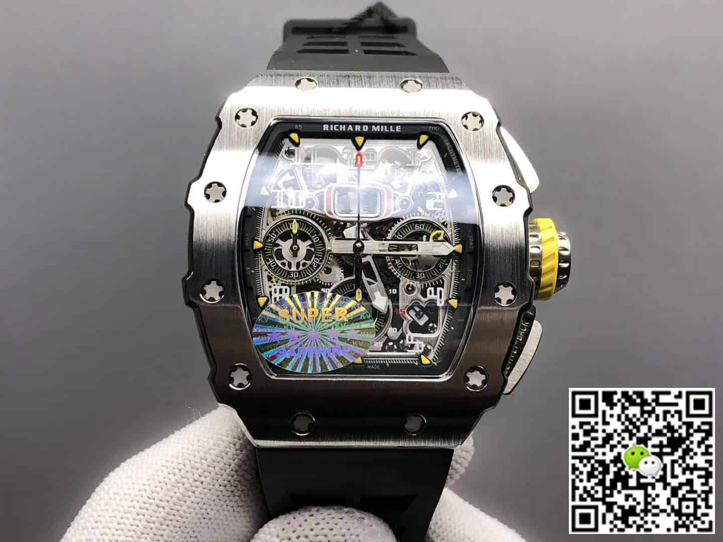 Richard Mille RM11-03 KV Factory Titanium Case Rubber Strap