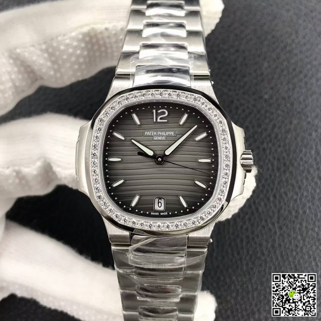 Patek Philippe Nautilus Ladies 7118-1200A-011 PF Factory Gray Black Gradient Dial