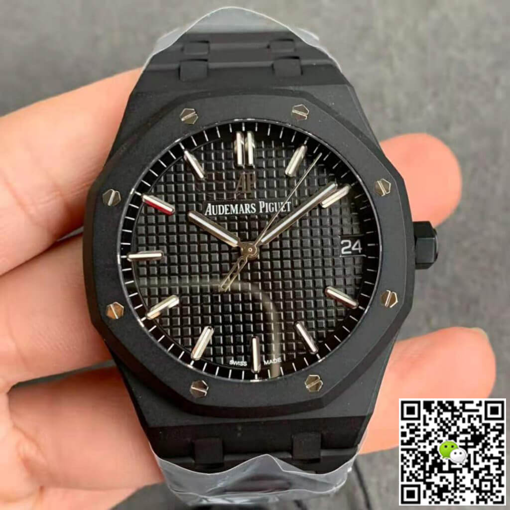 Audemars Piguet Royal Oak 15500 DLC Version ZF Factory Frosted Black Dial