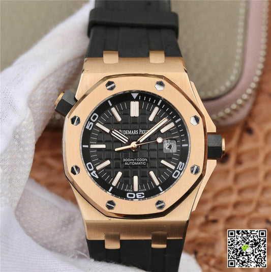 Audemars Piguet Royal Oak Offshore 15710 JF Factory V8 Rose Gold Black Dial
