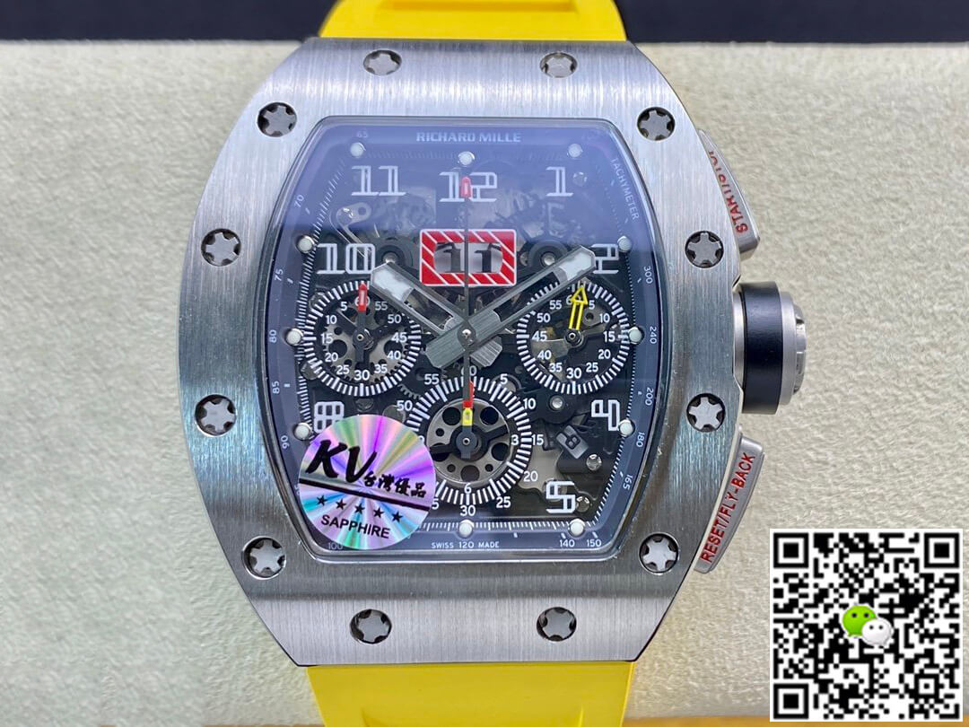 Richard Mille RM11 KV Factory Titanium Yellow Strap