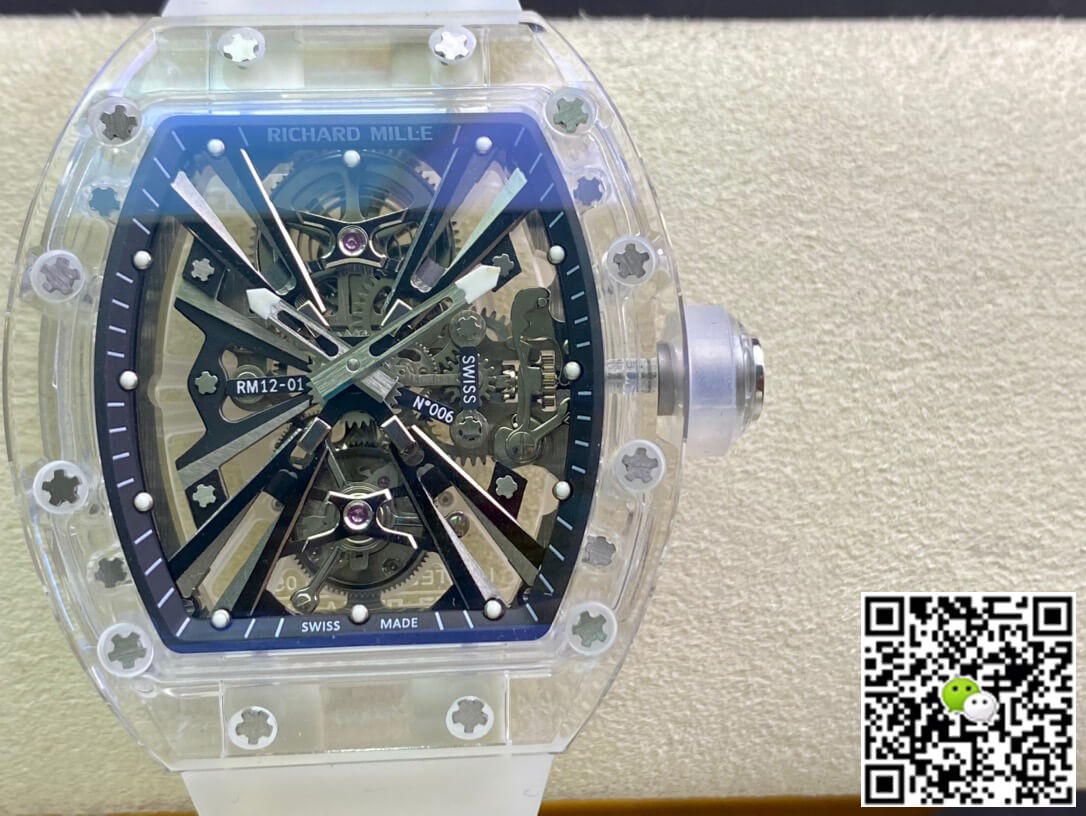 Richard Mille RM12-01 RM Factory Tourbillon Transparent Version Rubber Strap