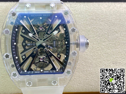 Richard Mille RM12-01 RM Factory Tourbillon Transparent Version Rubber Strap