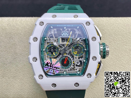 Richard Mille RM011-03 KV Factory White Ceramic Skeleton Dial