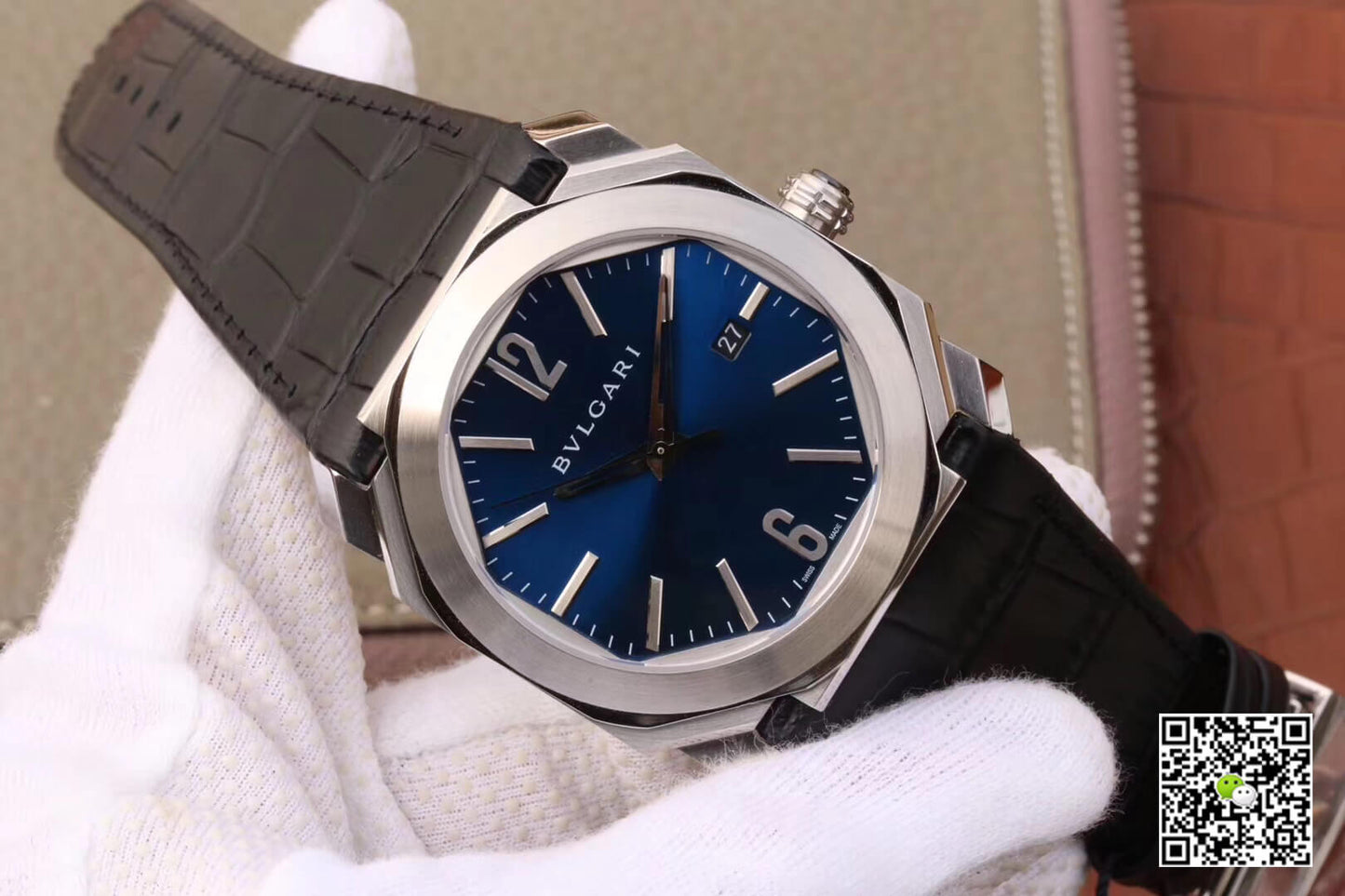 Bvlgari Octo 102429 BGO38C3SLD Dark Blue Dial