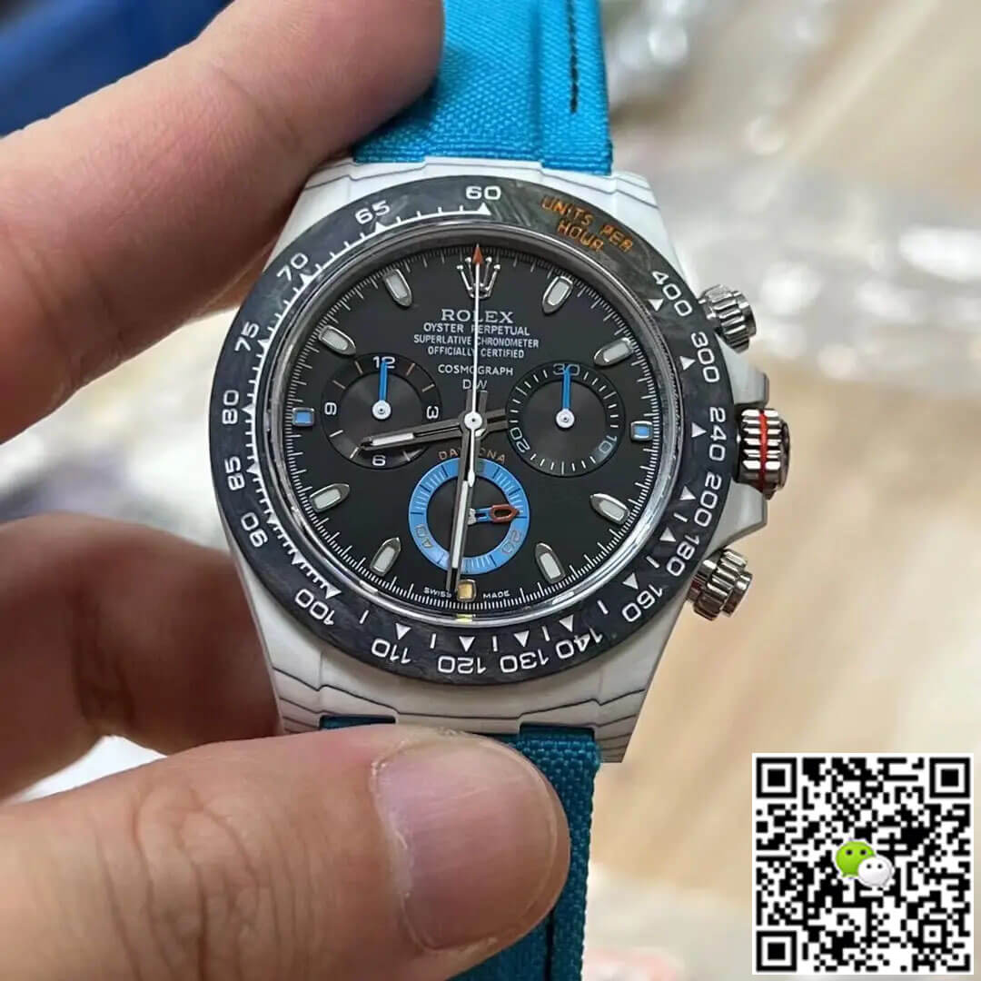 Rolex Daytona Diw Factory NTPT Carbon Fiber Blue Strap