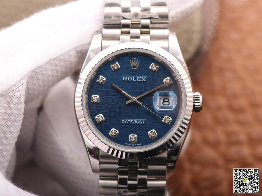 Rolex Datejust M126234-0011 36MM EW Factory Diamond-Studded Blue Dial