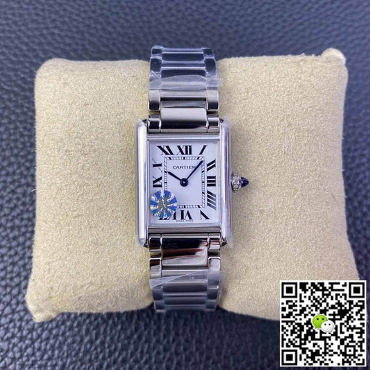 Cartier Tank WSTA0051 AF Factory Silver White Dial