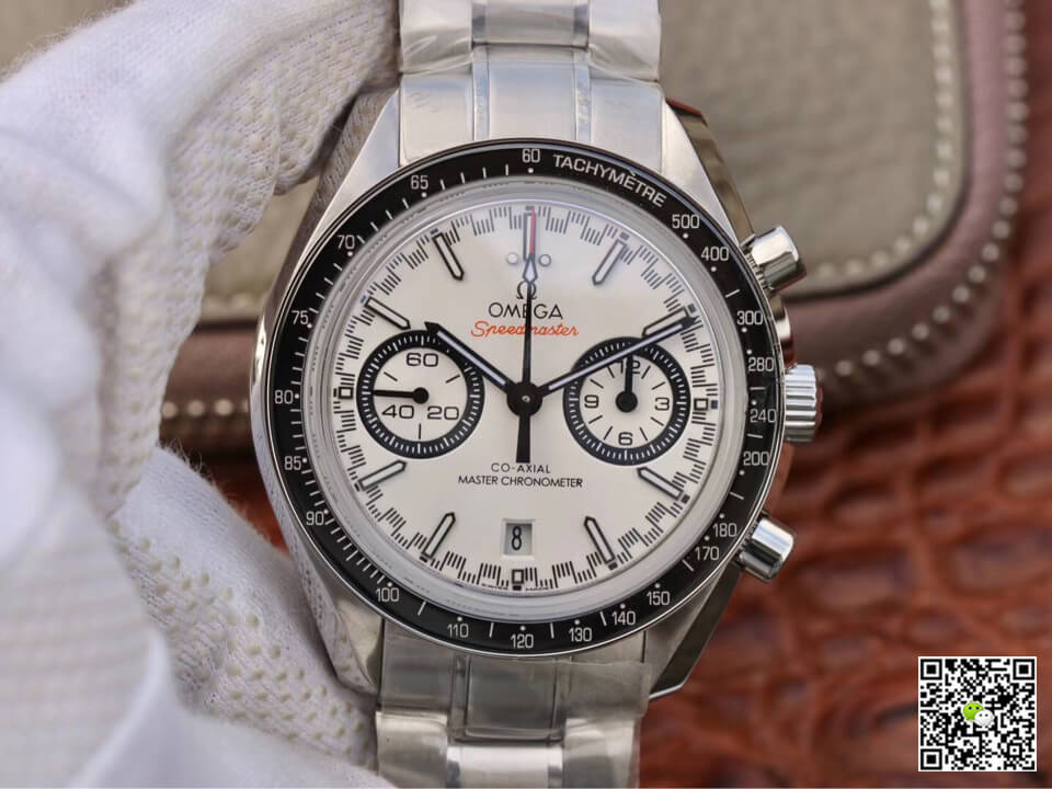 Omega Speedmaster Racing Chronograph 329.30.44.51.04.001 OM Factory White Dial