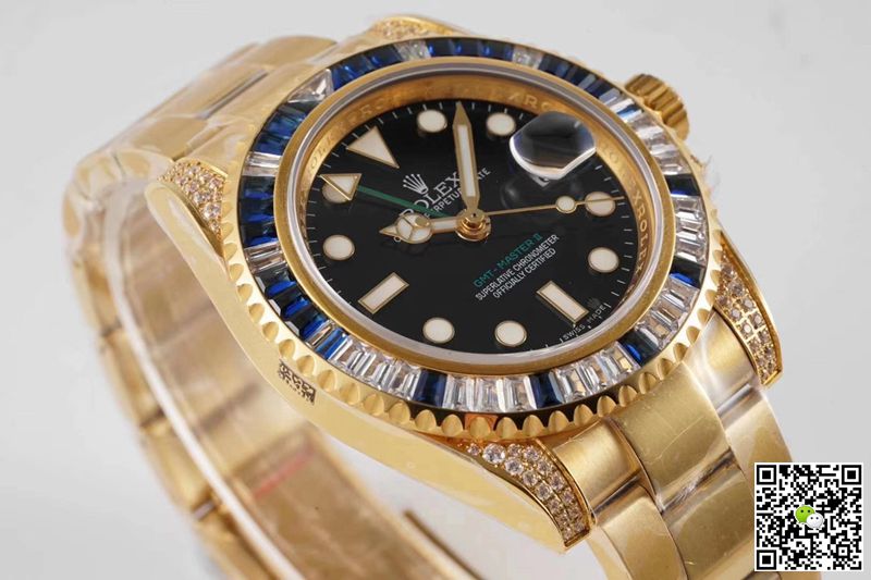 Rolex GMT Master II 116758 SAru ROF Factory Blue White Diamond
