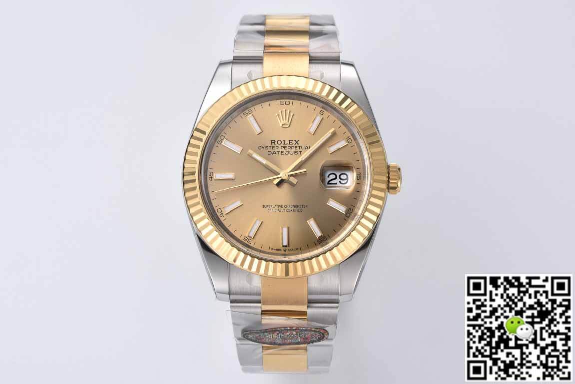 Rolex Datejust 41MM M126333-0009 Clean Factory Gold Bezel