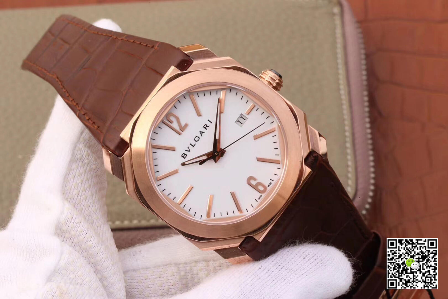 Bvlgari Octo 102119 BGOP38WGLD White Dial