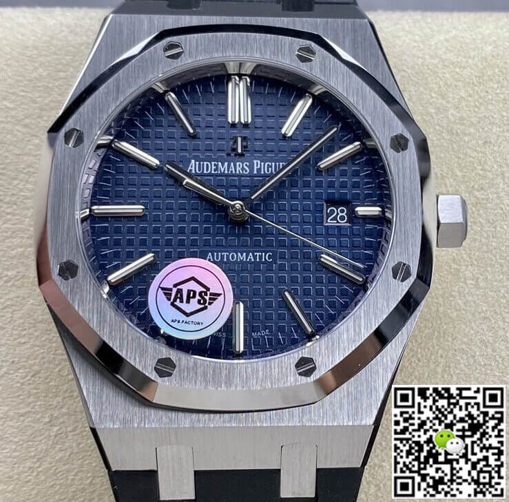 Audemars Piguet Royal Oak 15400 APS Factory Blue Dial Rubber Strap