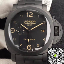 Panerai Tuttonero Luminor 1950 3 Days GMT PAM438 VS Factory Black Dial