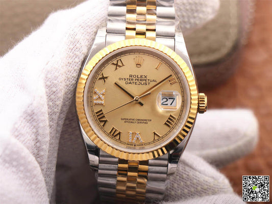 Rolex Datejust 126233 EW Factory Diamond Gold Dial