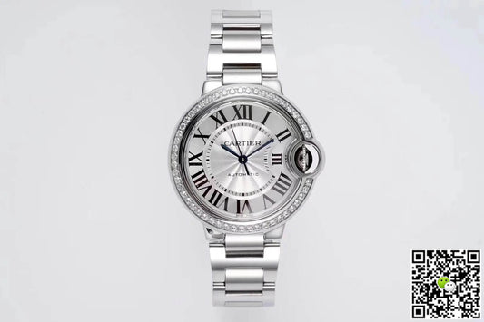 Ballon Bleu De Cartier W4BB0016 33MM AF Factory Diamond Bezel