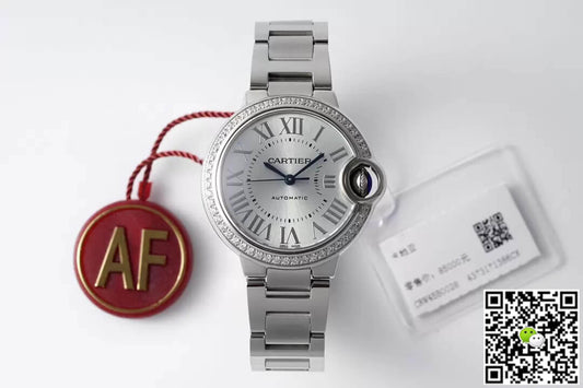 Ballon Bleu De Cartier W4BB0028 33MM AF Factory Diamond Bezel