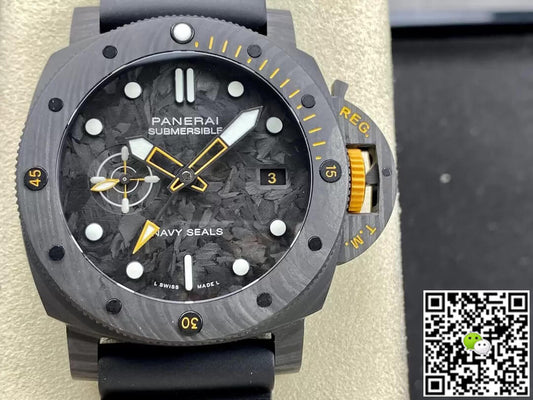 Panerai Submersible PAM1324 VS Factory Carbon Fiber Dial