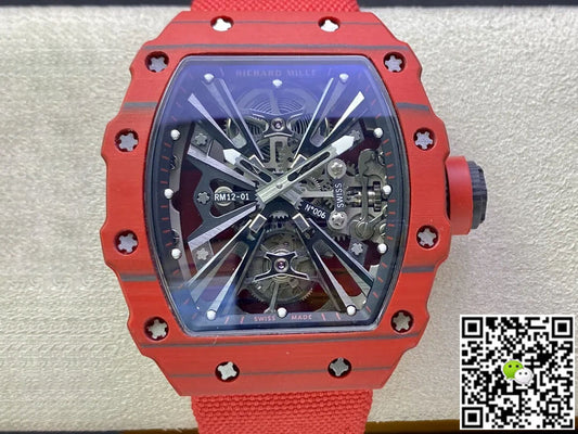 Richard Mille RM12-01 Tourbillon RM Factory Red Carbon Fiber Case