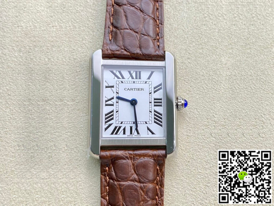 Cartier Tank 24MM K11 Factory Brown Leather Strap