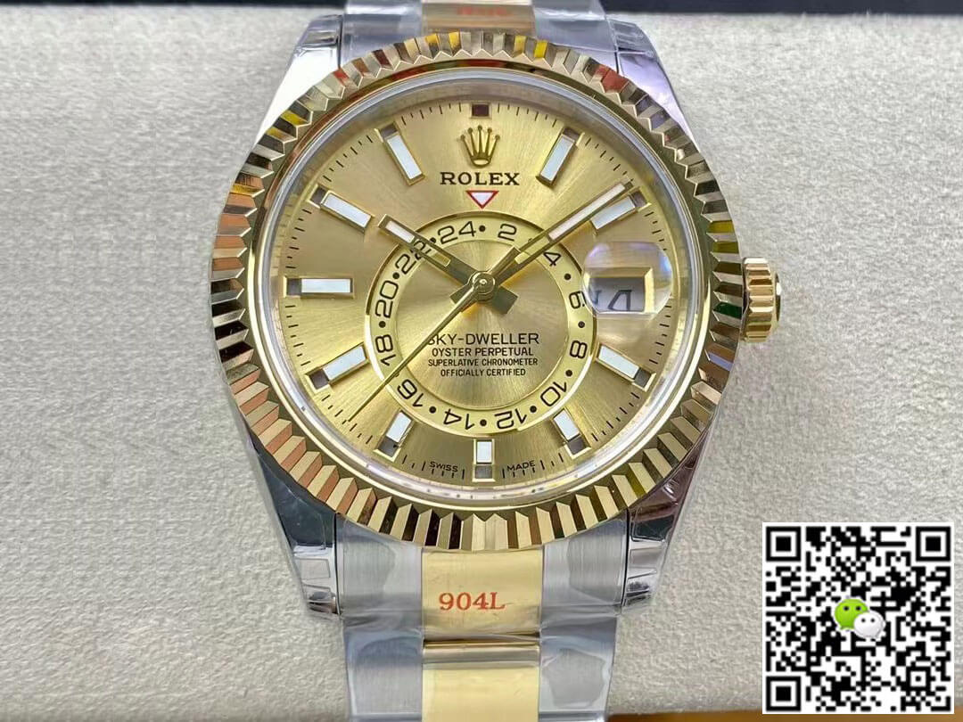 Rolex Sky Dweller M326933-0001 V2 Noob Factory Champagne Dial