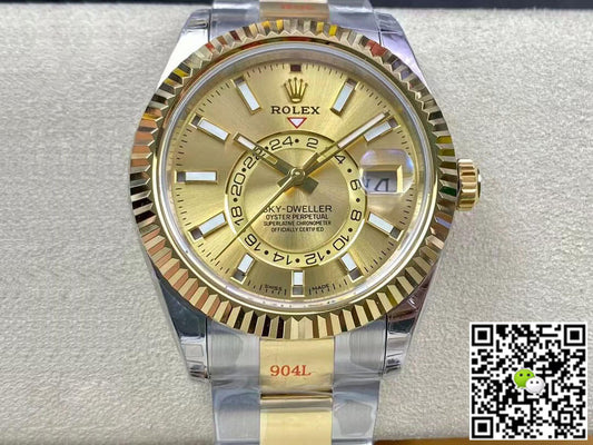 Rolex Sky Dweller M326933-0001 V2 Noob Factory Champagne Dial