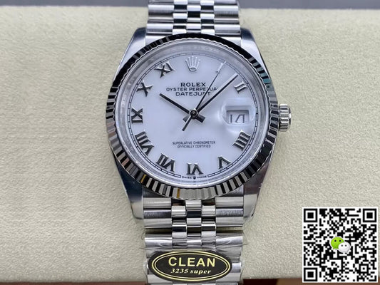 Rolex Datejust M126234-0025 36MM Clean Factory White Dial
