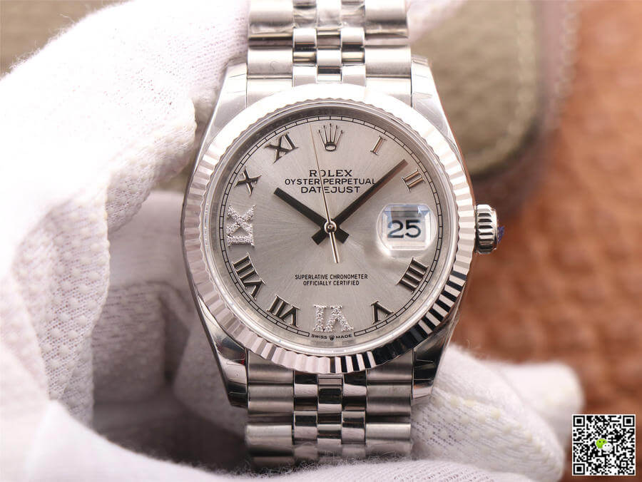 Rolex Datejust M126234-0029 EW Factory Diamond Silver Dial