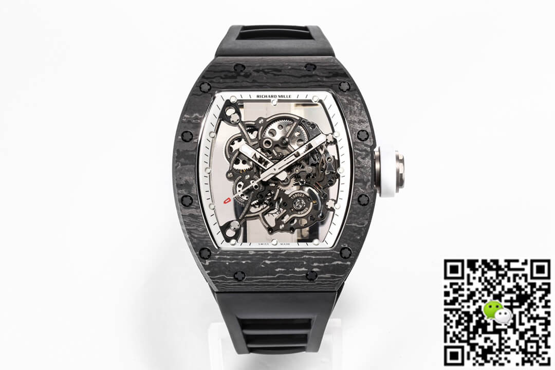 Richard Mille RM055 NTPT BBR Factory Black Rubber Strap