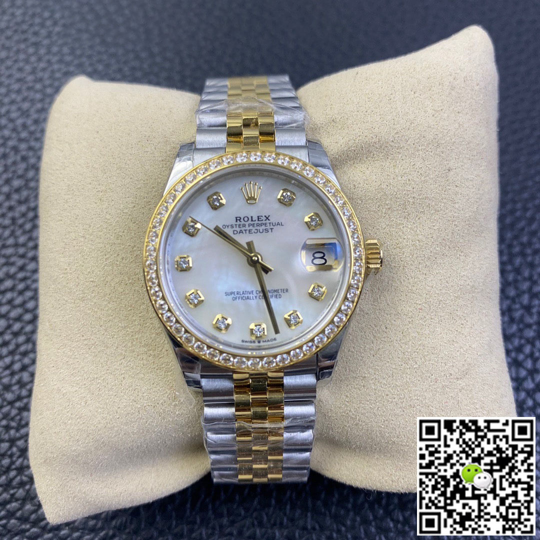 Rolex Datejust M278383RBR-0028 31MM EW Factory Diamond Bezel