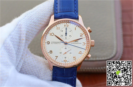 IWC Portuguese ZF Factory Blue Cowhide Strap