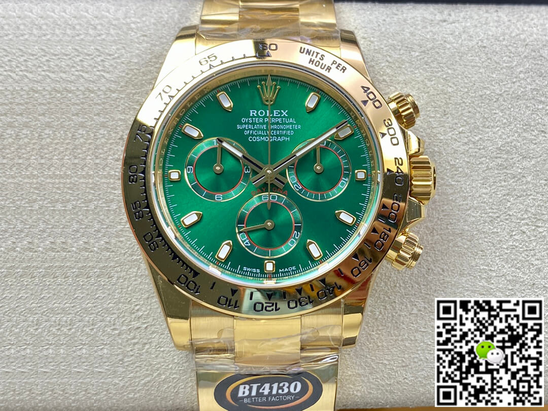 Rolex Daytona M116508-0013 BT Factory Yellow Gold Green Dial