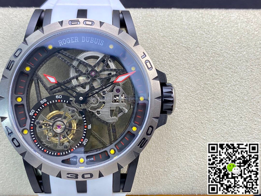 Roger Dubuis Excalibur RDDBEX0549 BBR Factory Tourbillon White Strap