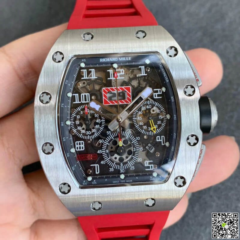 Richard Mille RM011 KV Factory Red Rubber Strap