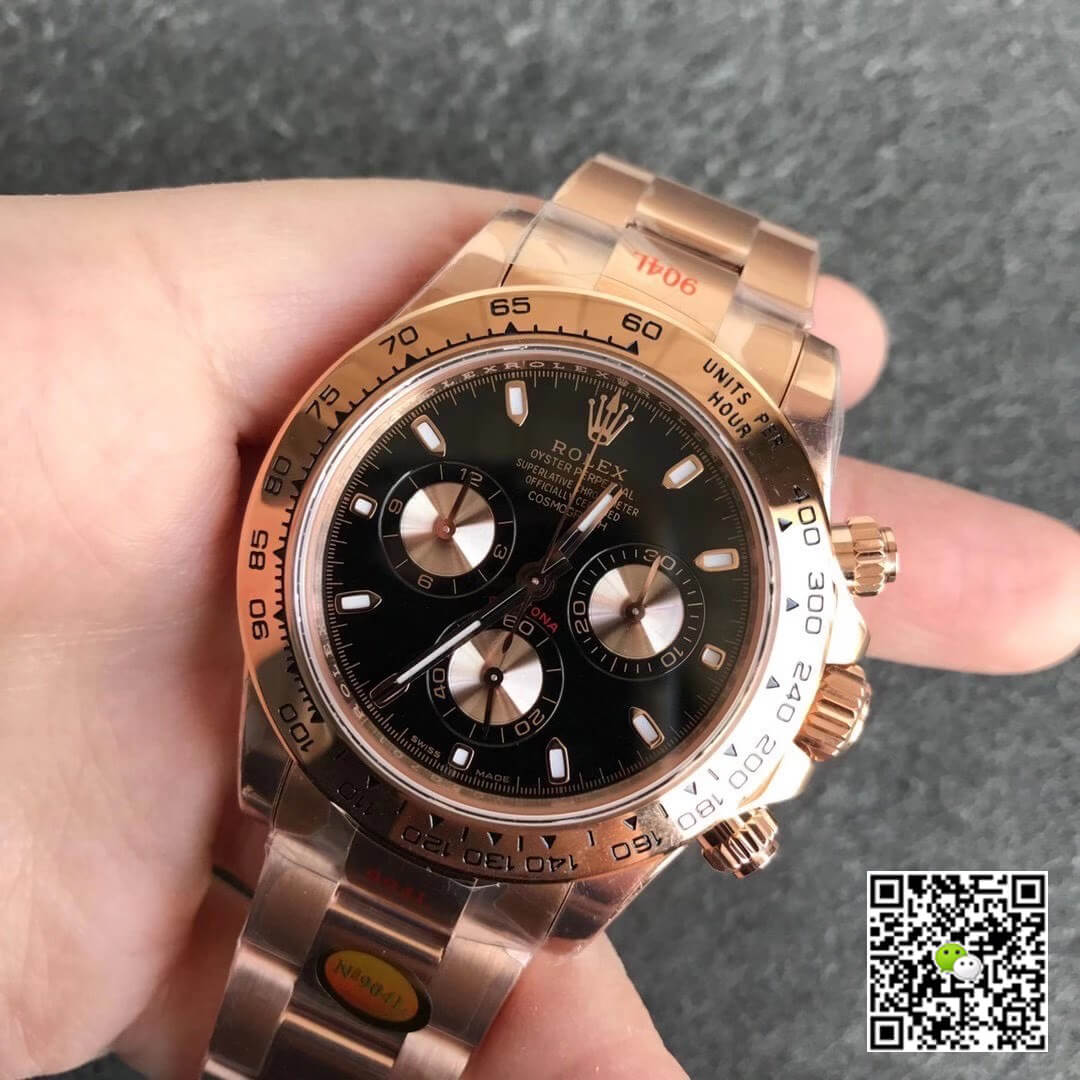 Rolex Daytona m116505-0008 Noob Factory Black Dial