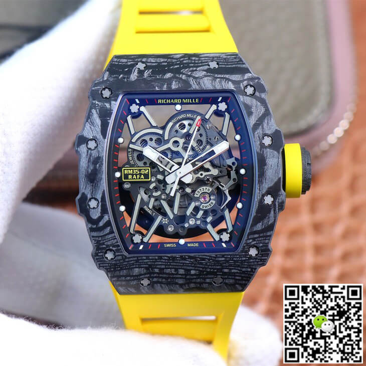 Richard Mille RM35-02 ZF Factory Yellow Rubber Strap